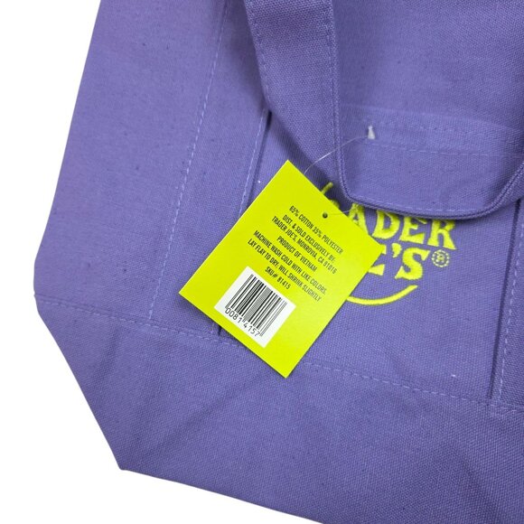 2025 Trader Joes Purple Canvas Tote Bag Trick Or Treat Halloween 81415 - Picture 2 of 3